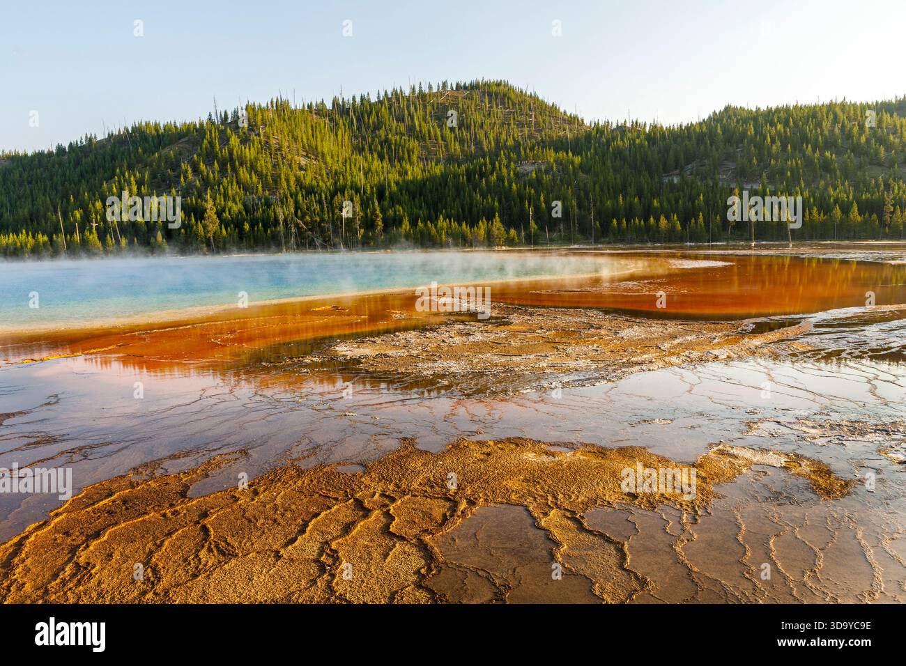 Grand Prismatic Spring, Yellowstone National Park, Wyoming, USA Stock Photo