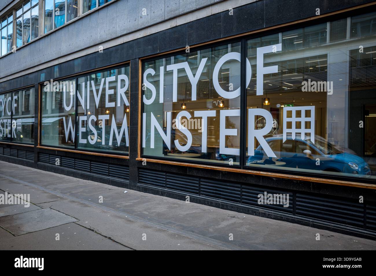 University of Westminster campus building in Fitzrovia central London UK. Formerly the Polytechnic of Central London it because a University in 1992. Stock Photo