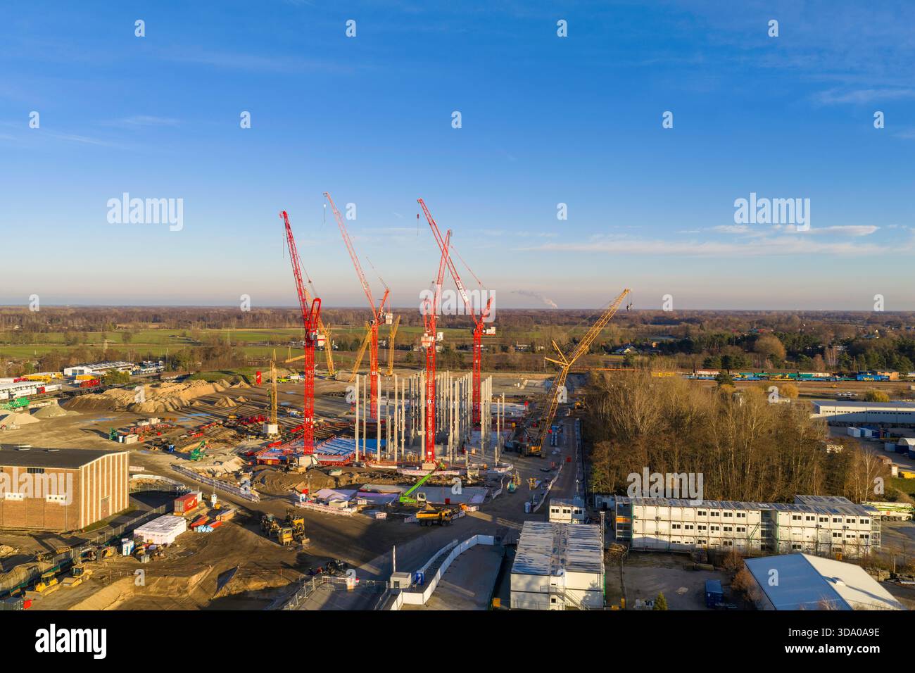 Lübbenau, Germany, 23 November 2025: Construction site of the Schwarz Group's new data centre. Stock Photo