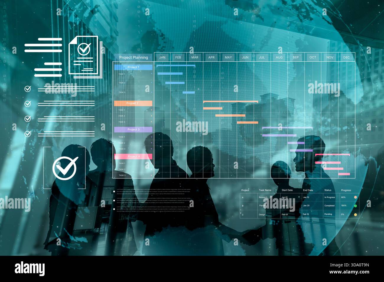 A project management dashboard for business. The interface features a ...