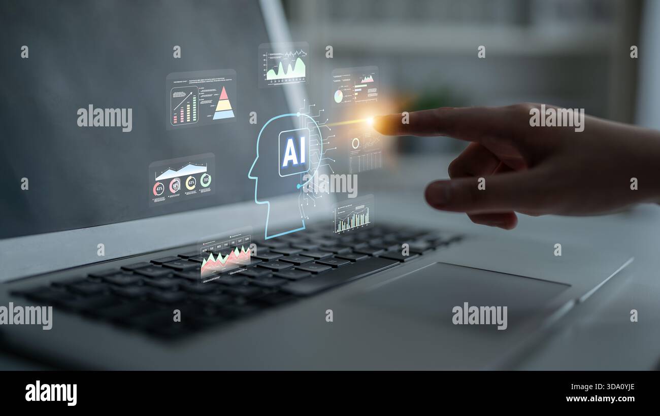 AI powered business intelligence for advanced data analysis. A concept ...