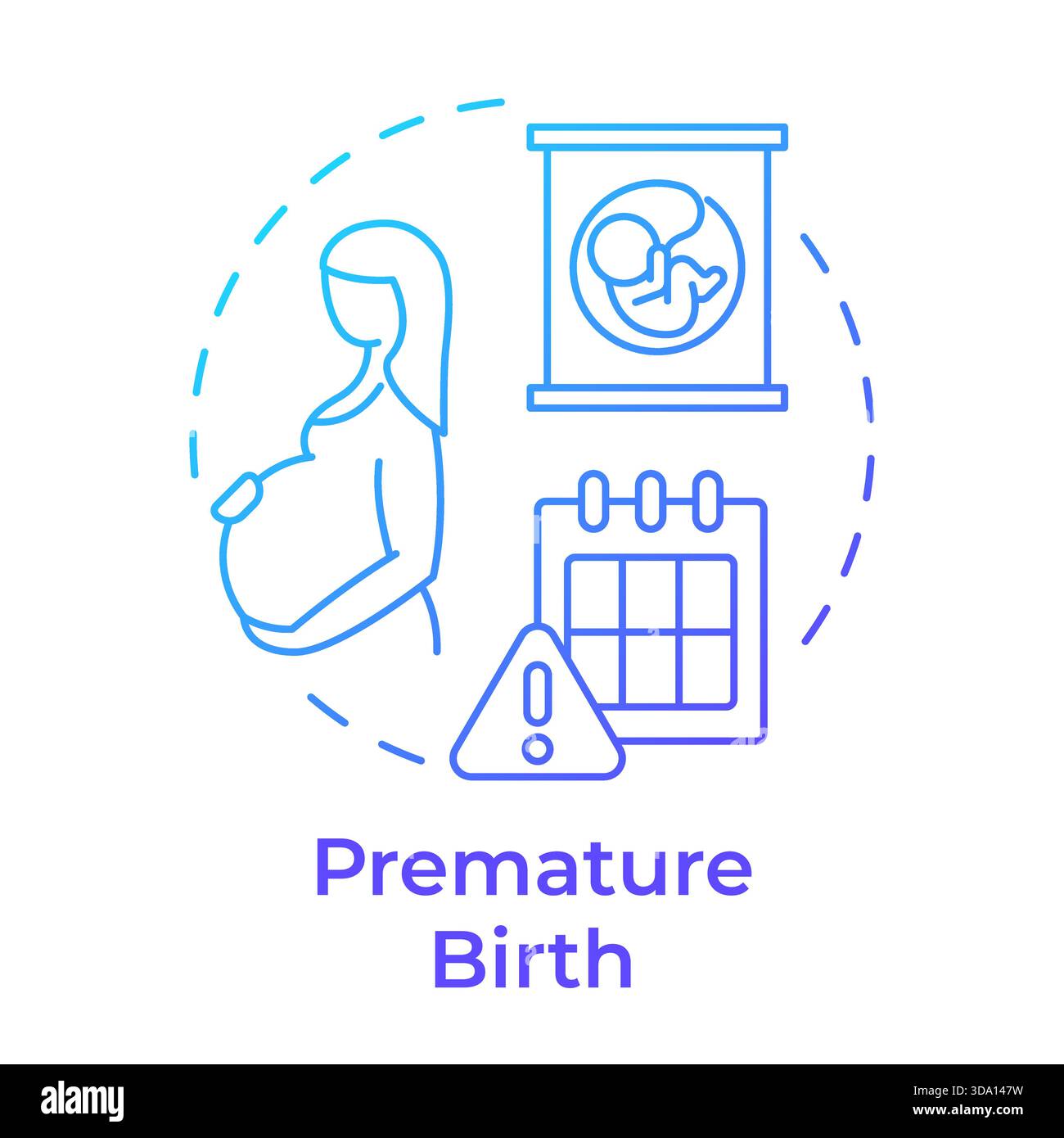 Premature birth blue gradient concept icon Stock Vector Image & Art - Alamy