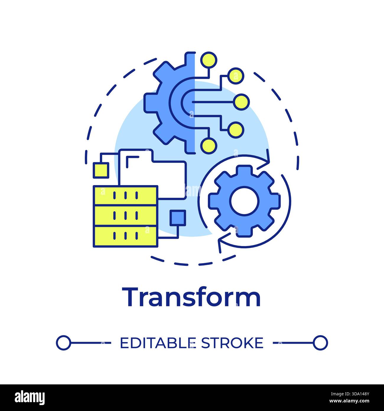 Transform multi color concept icon Stock Vector