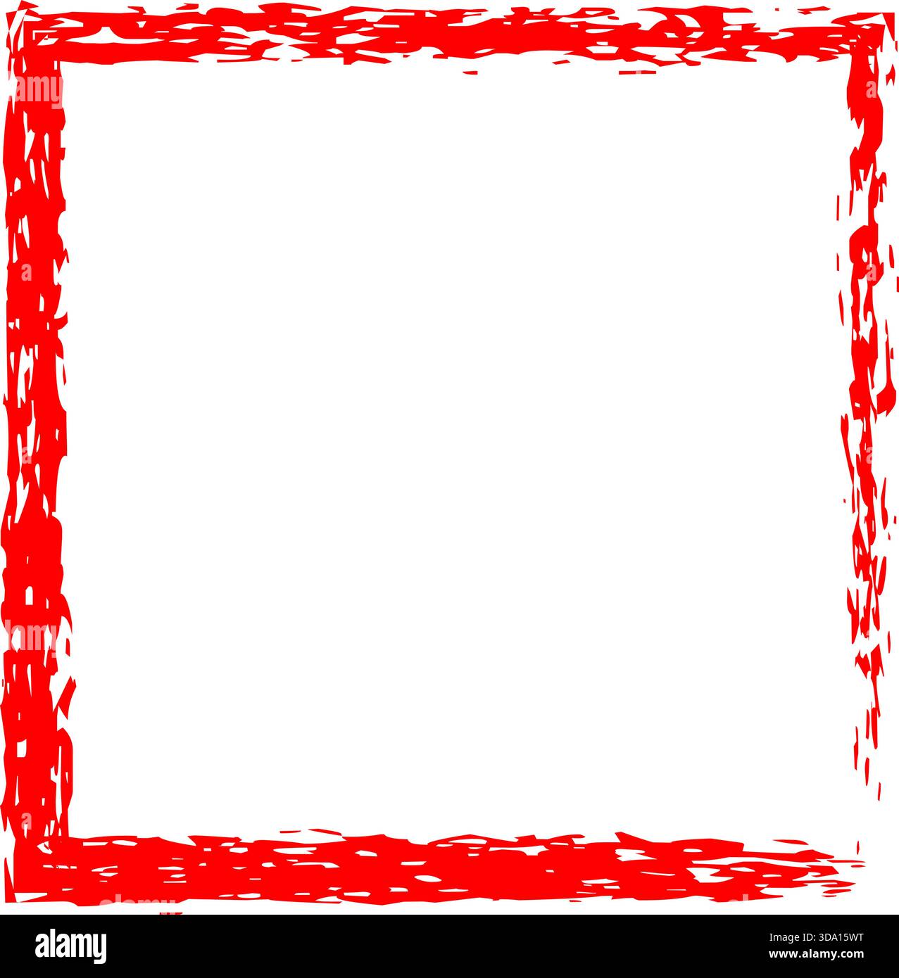 Red Grunge vector  Brush Rectangle Frame Border Vector Background Design Stock Vector