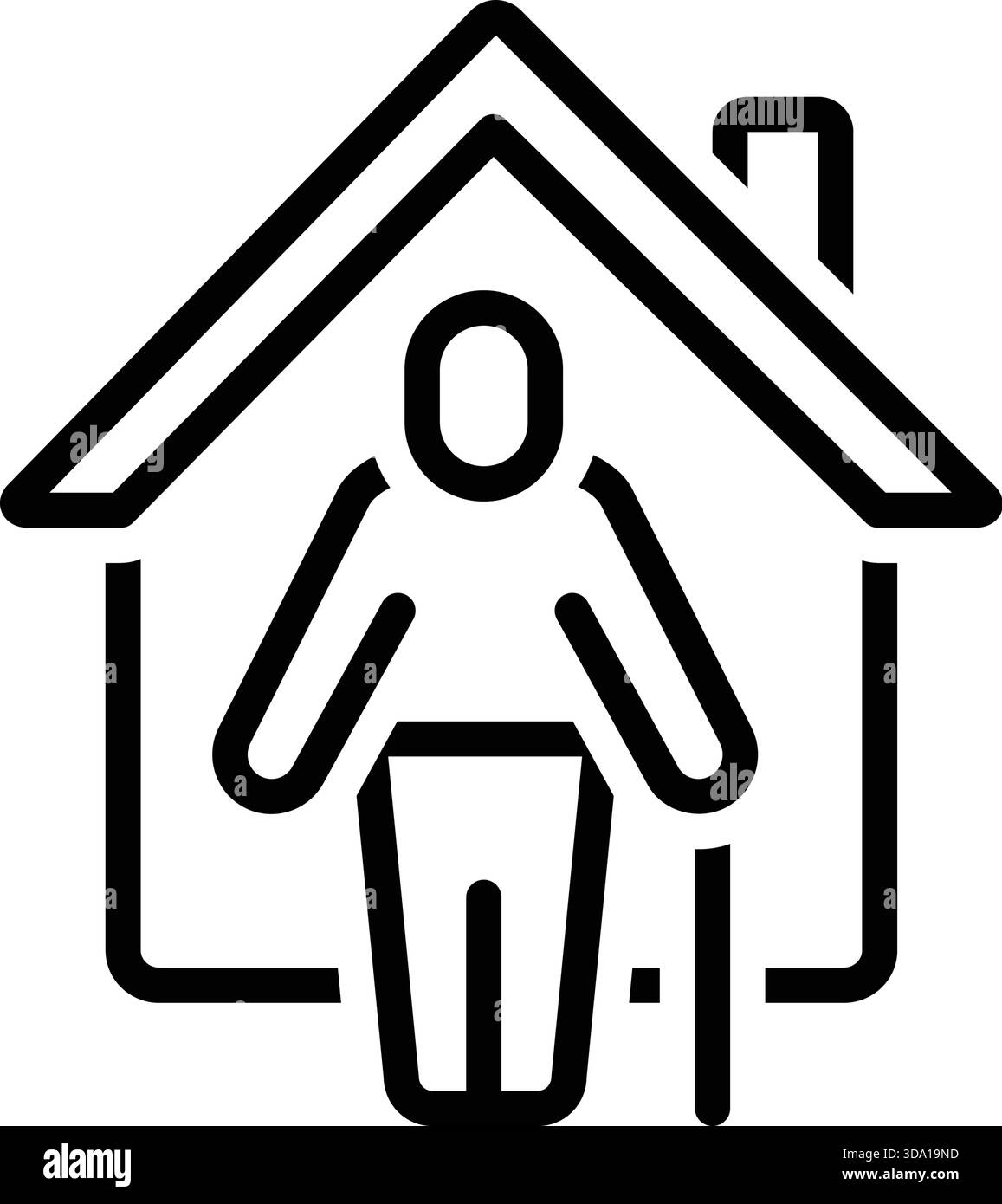 Icon for senior housing, elderly housing Stock Vector