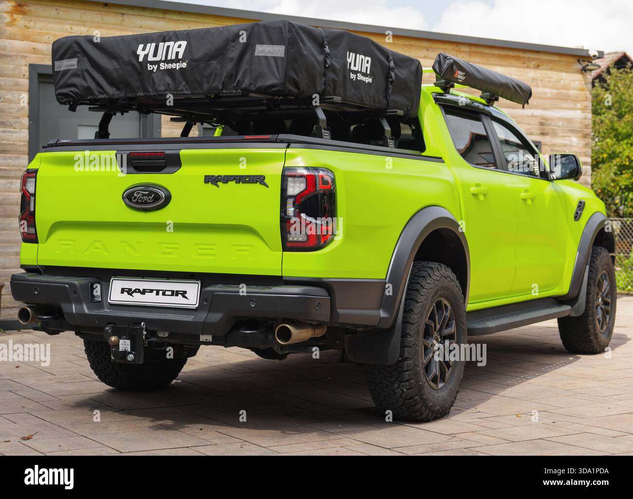 Slovenia, Ljubljana - 3 September 2025: A bright green Ford Ranger ...