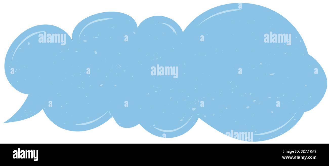 Hand Drawn Organic Blue Grunge Bubble Stock Vector