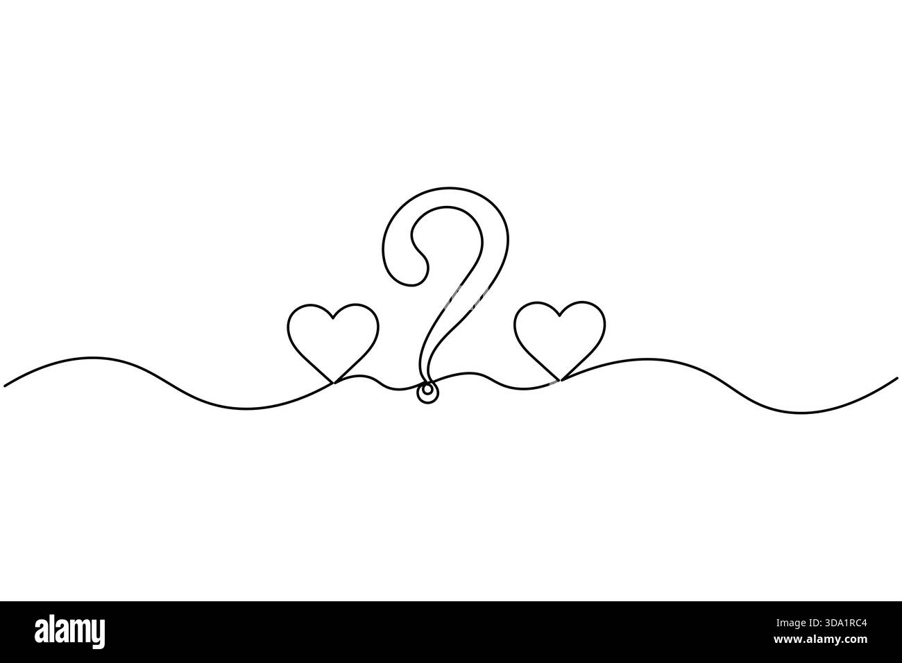 Hand holding question mark continuous one line minimalist illustration ...
