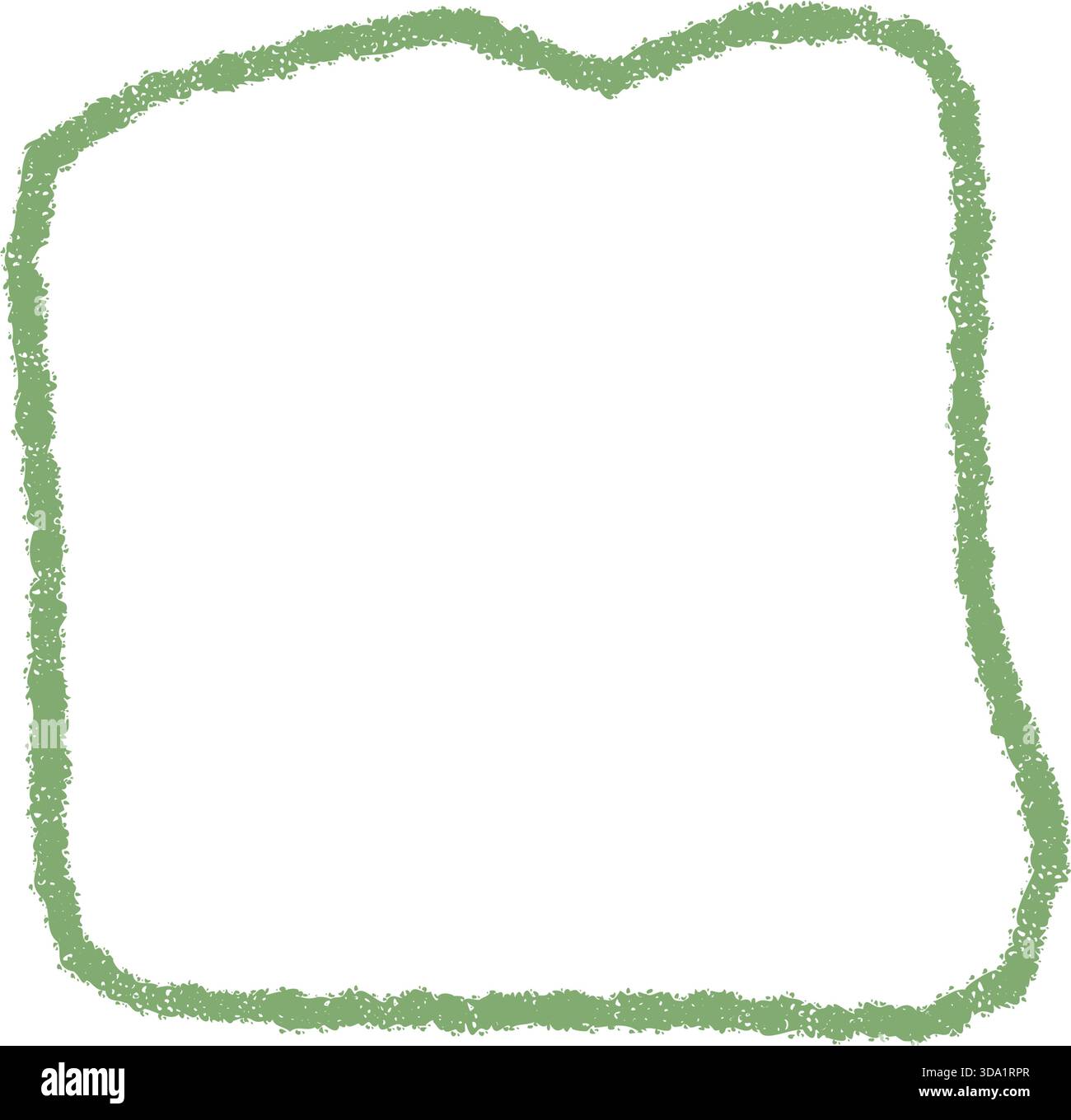 Hand Drawn Wavy Crayon Square Frame Stock Vector