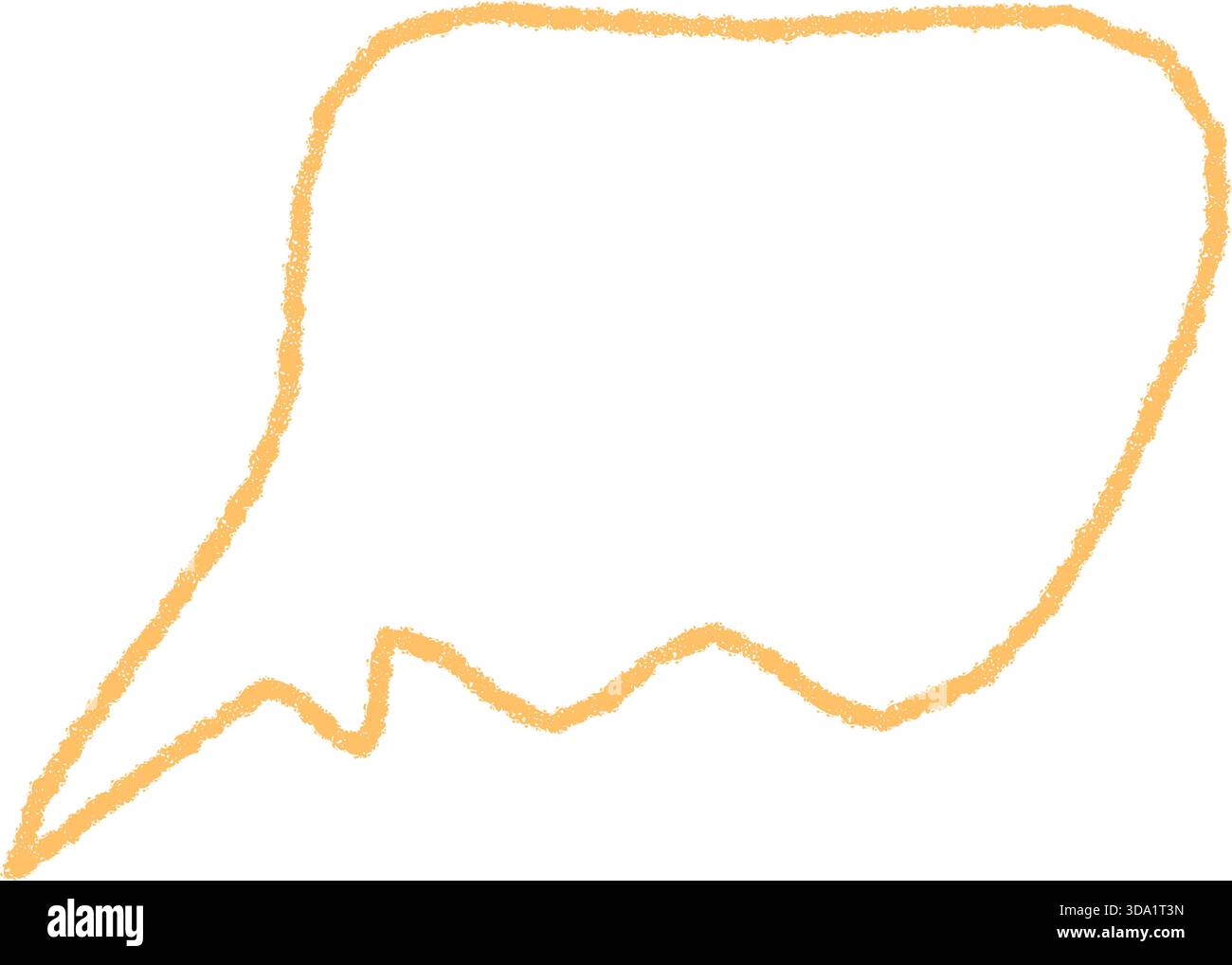Hand Drawn Squiggle Crayon Speech Bubble Stock Vector