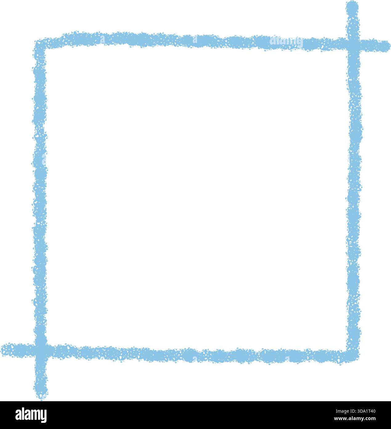 Blue Chalk Sketch Rectangle Quote Frame Stock Vector