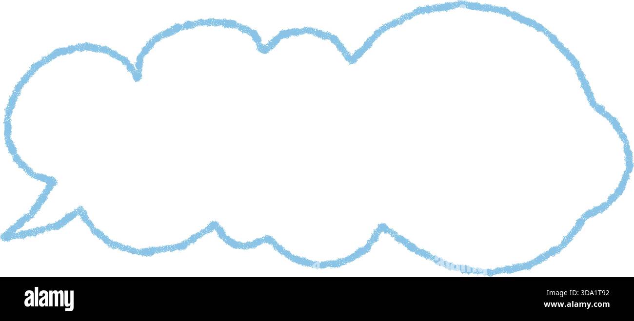 Hand Drawn Chalk Talk Bubble Icon Stock Vector