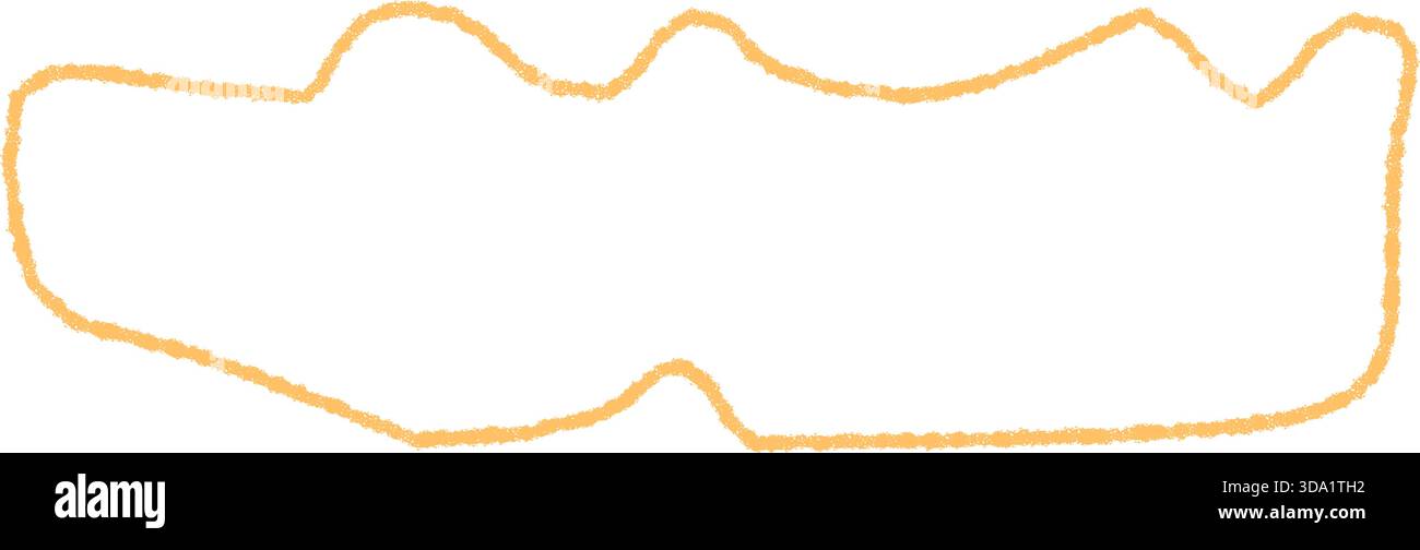 Hand Drawn Chalk Squiggle Outline Frame Stock Vector
