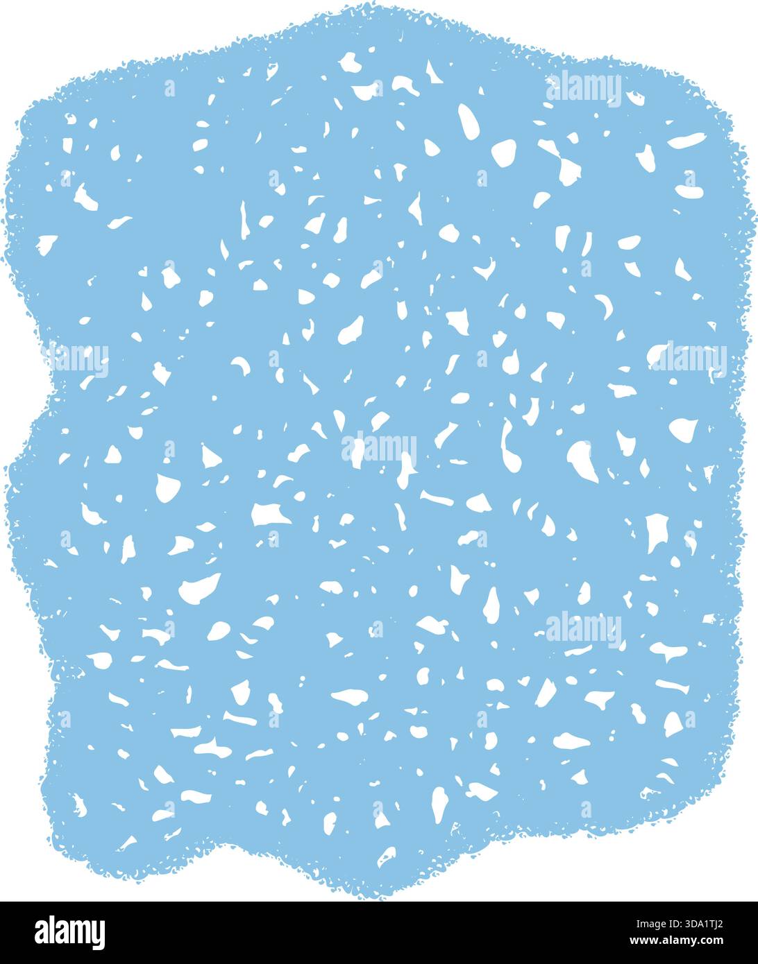 Blue Fluid Chalk Squiggle Frame Box Stock Vector