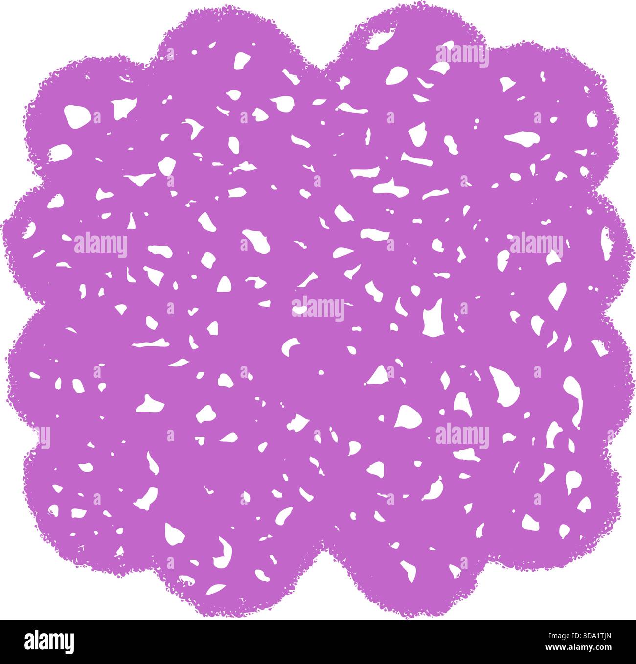 Groovy Scallop Border With Hatched Shape Stock Vector