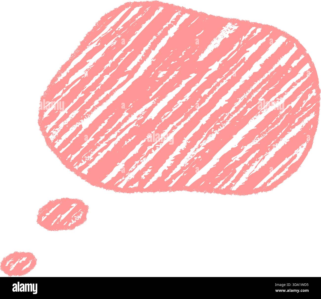 Crayon Squiggle Speech Bubble Sketch Stock Vector