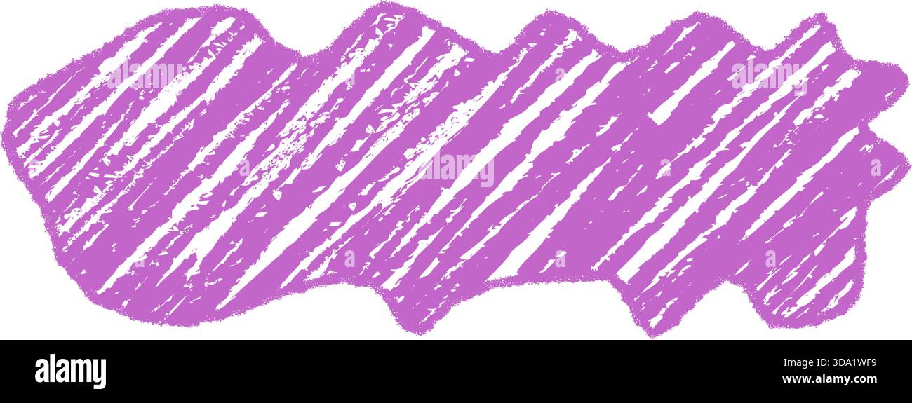 Pastel Crayon Squiggle Handdrawn Text Frame Stock Vector