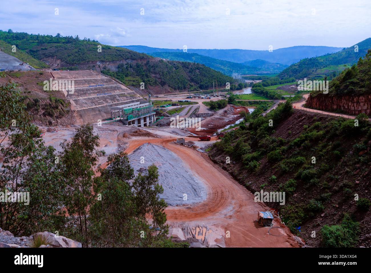 Rwanda, Kigali. Rwanda's hydro-power plant under construction in ...