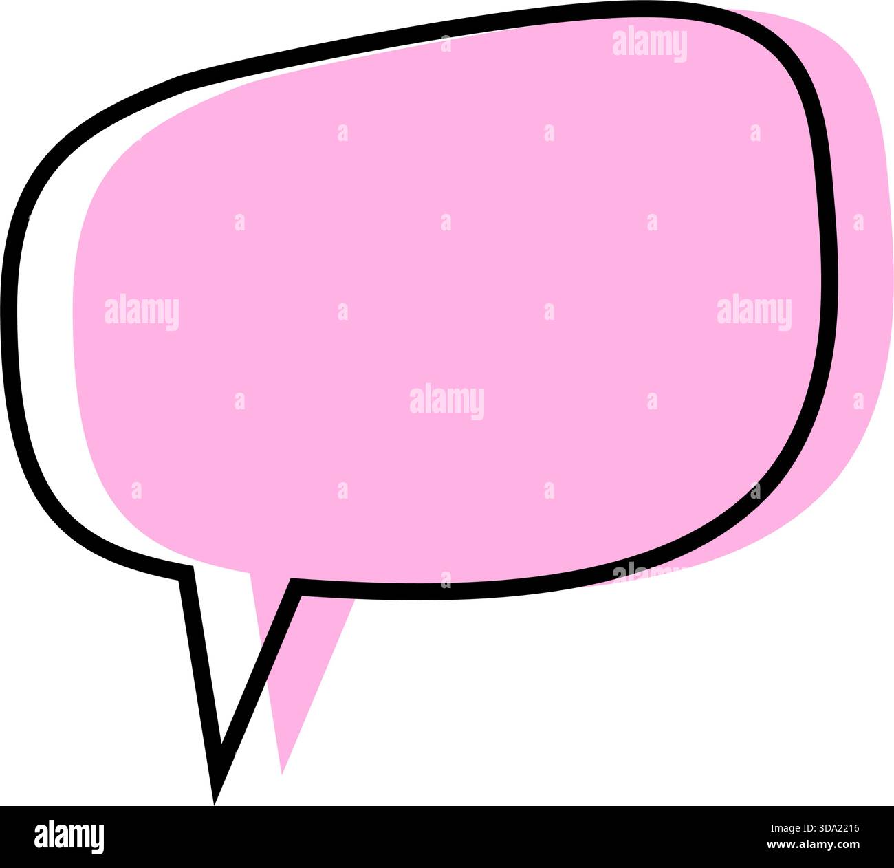 Dialogue Box Sticker Cute doodle speech bubble template. Blank dialogue balloon, text box ...