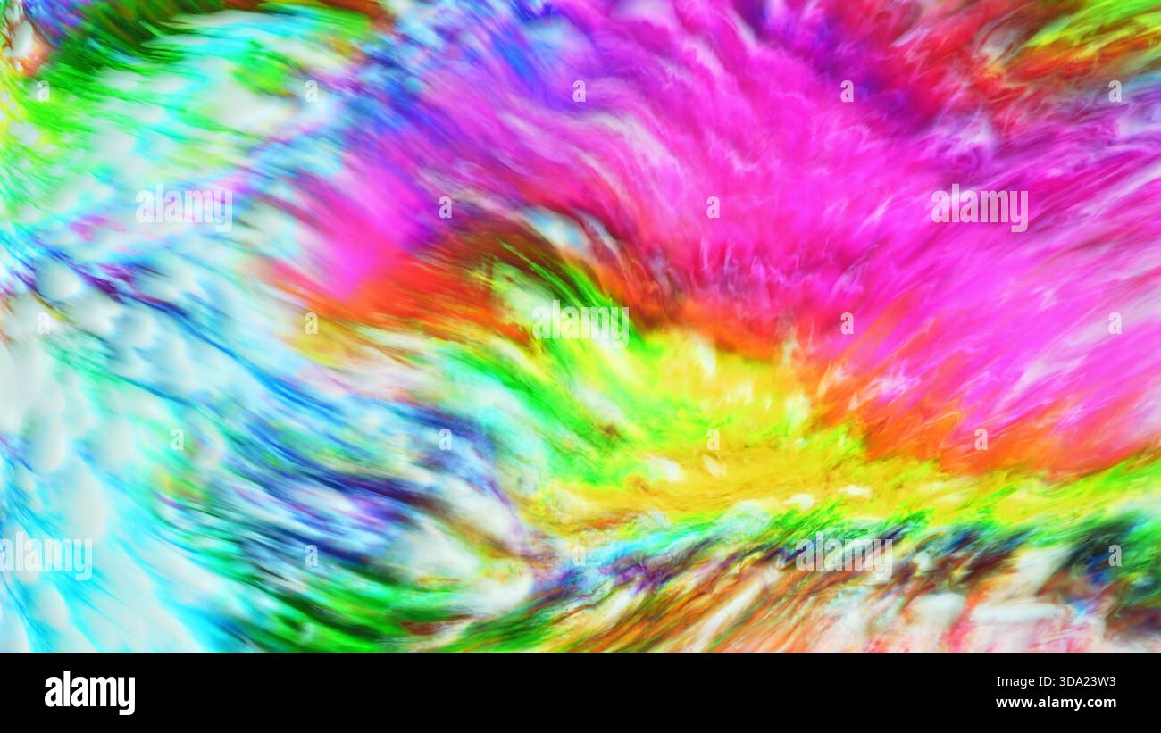 Vibrant flowing abstract colors creating dynamic organic patterns Stock Photo