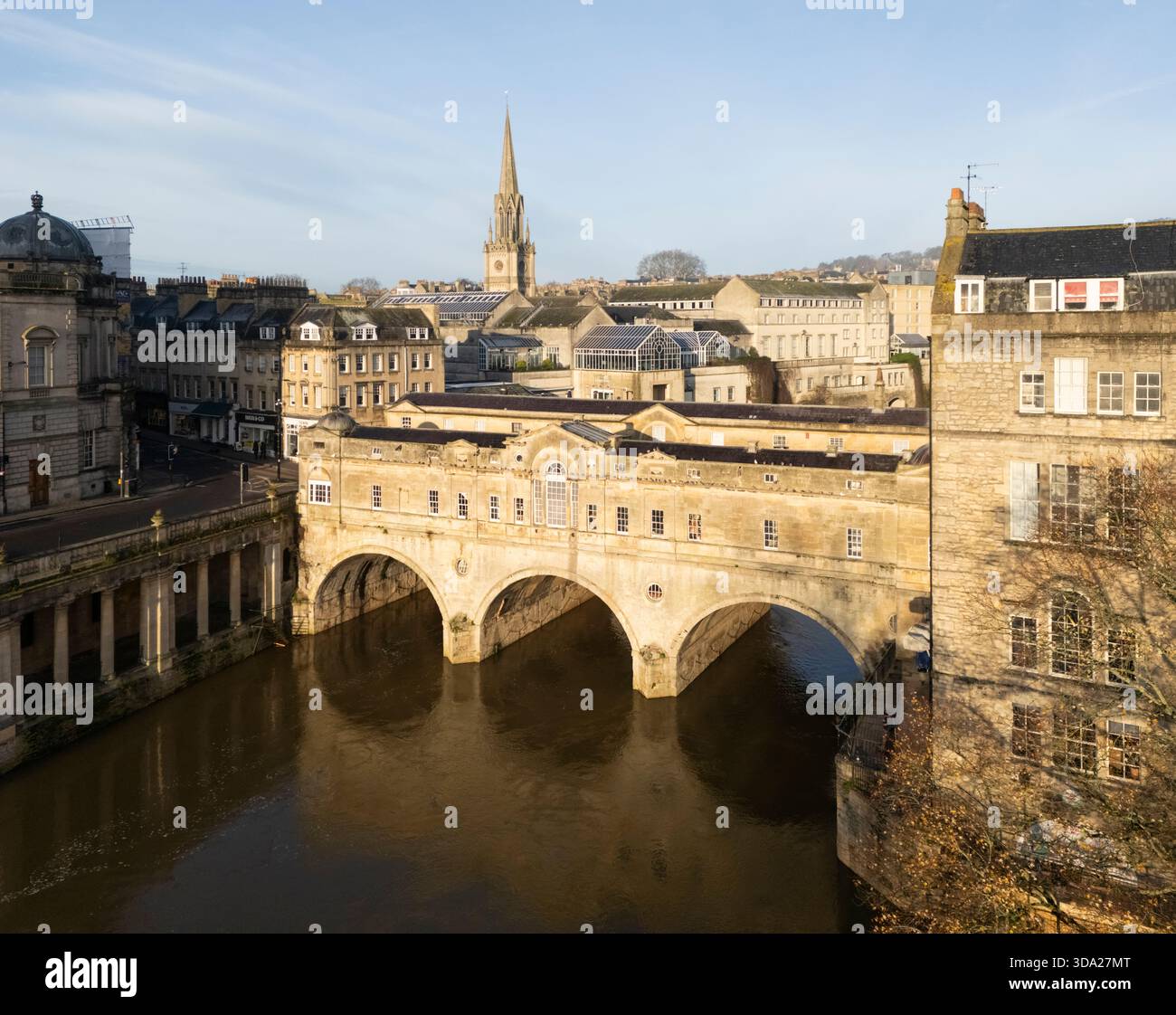 Pulteney Bridge over the River Avon. Bath, UK. Stock Photo