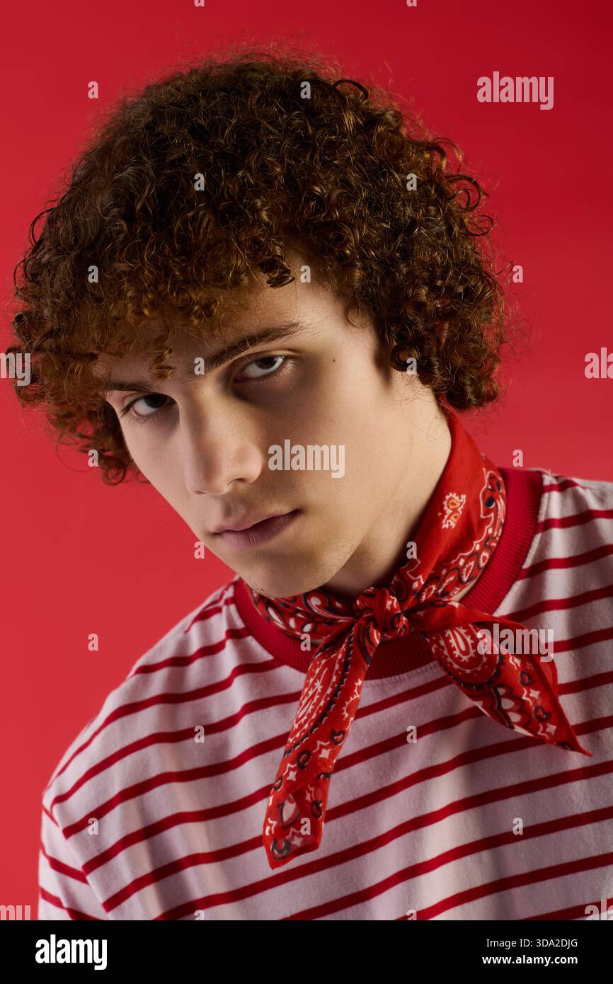 Teen boy curly red hair hi-res stock photography and images - Alamy