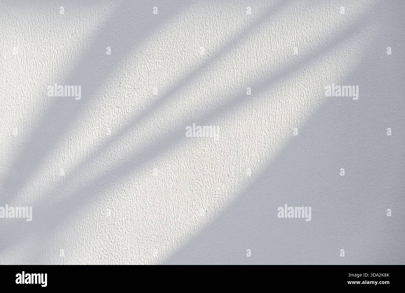 Soft plant shadows on a wall as texture or background Stock Photo
