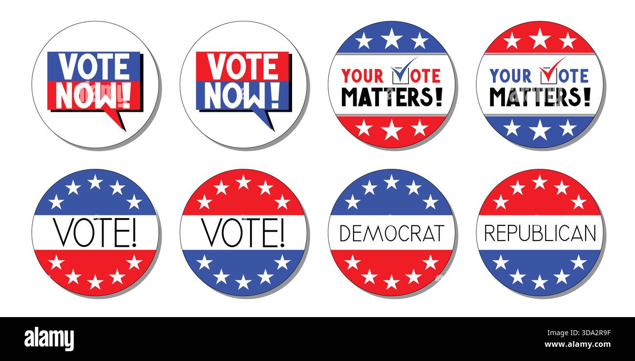 Voting badges - vector illustration Stock Vector Image & Art - Alamy