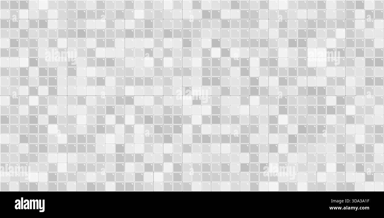 Black random cells with corners grid texture on white background. FUI science grid backdrop. Math or technological notebook blank sheet. Stock Vector