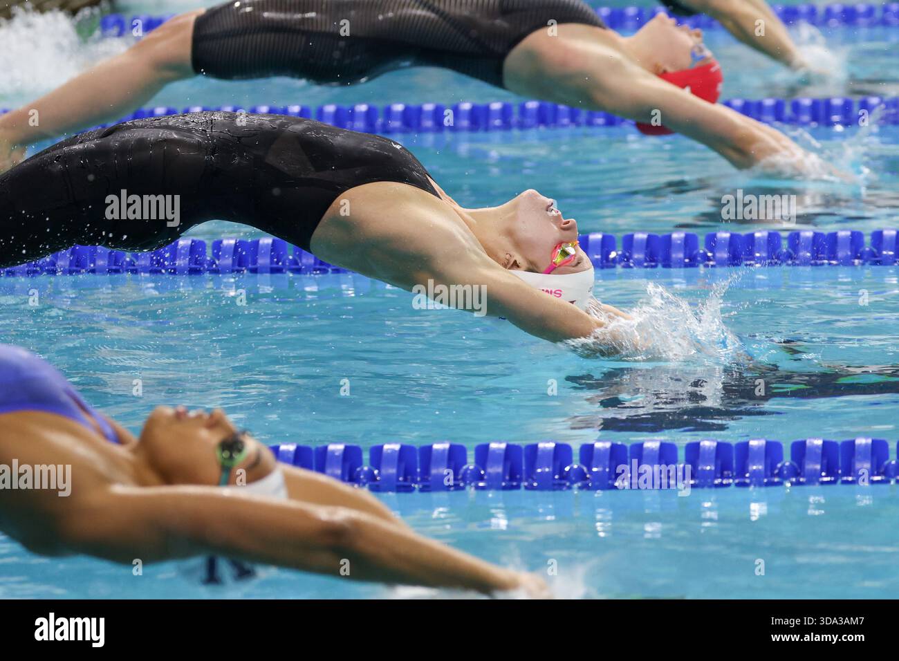 AUSTIN, TX - DECEMBER 05: Regan Smith hits the water at the start of a ...