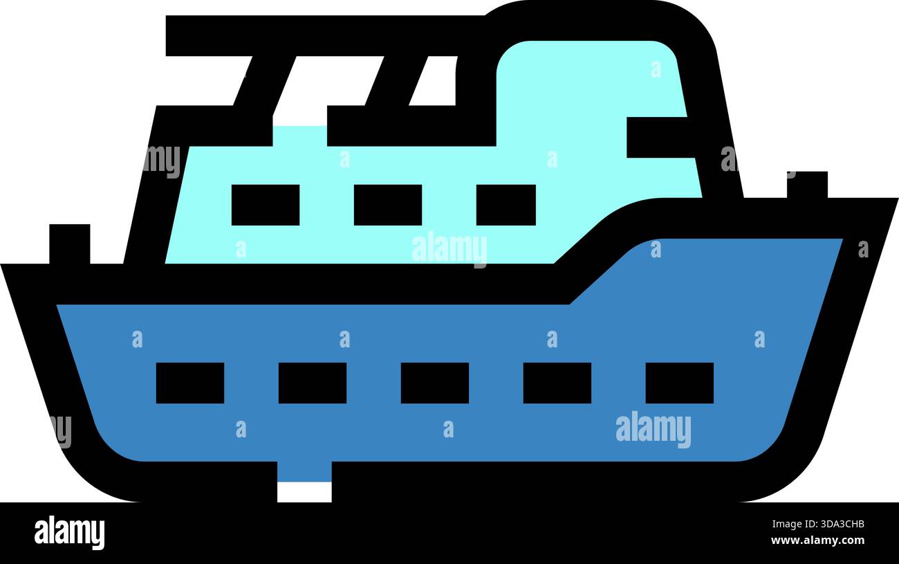 Blue ship icon representing sea travel transportation Stock Vector ...