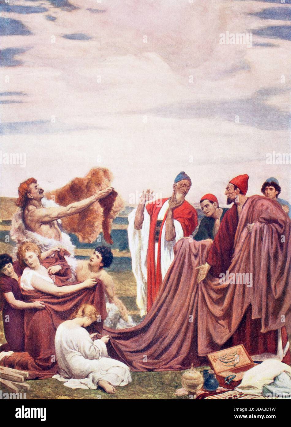 Phoenician traders on the coast of Britain, 2nd - 4th centuries B.C. Stock Photo
