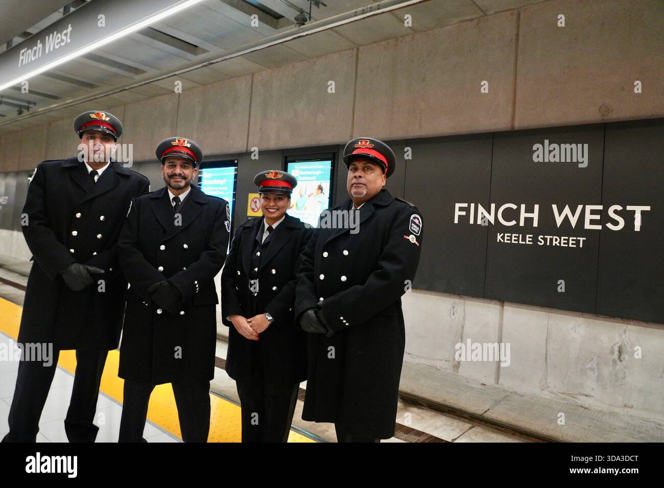 A general view showing the conductors staying at the Finch West station ...