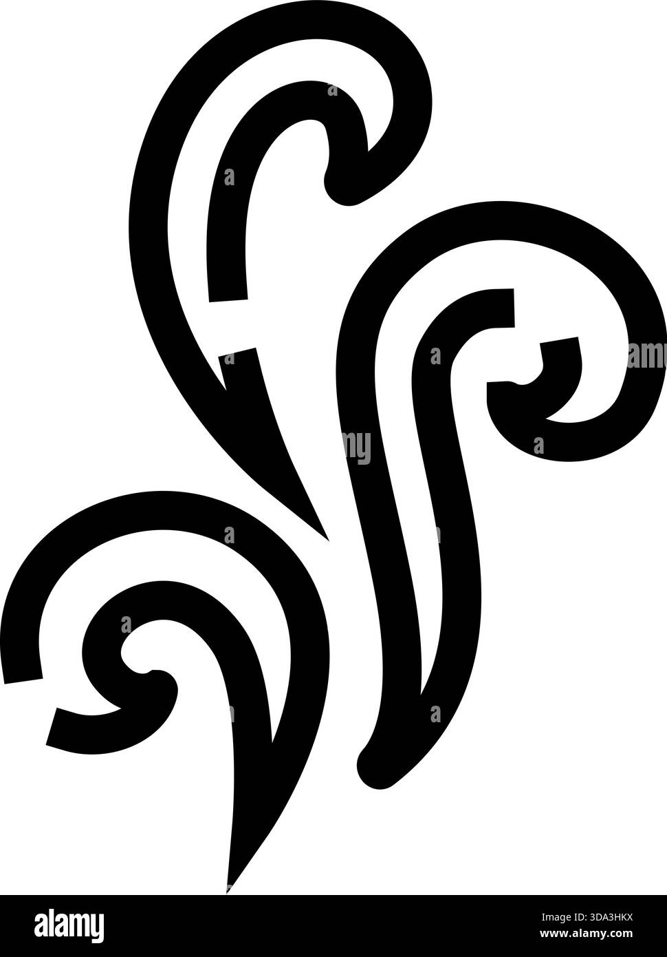 Abstract swirl lines creating a dynamic steam icon Stock Vector Image ...