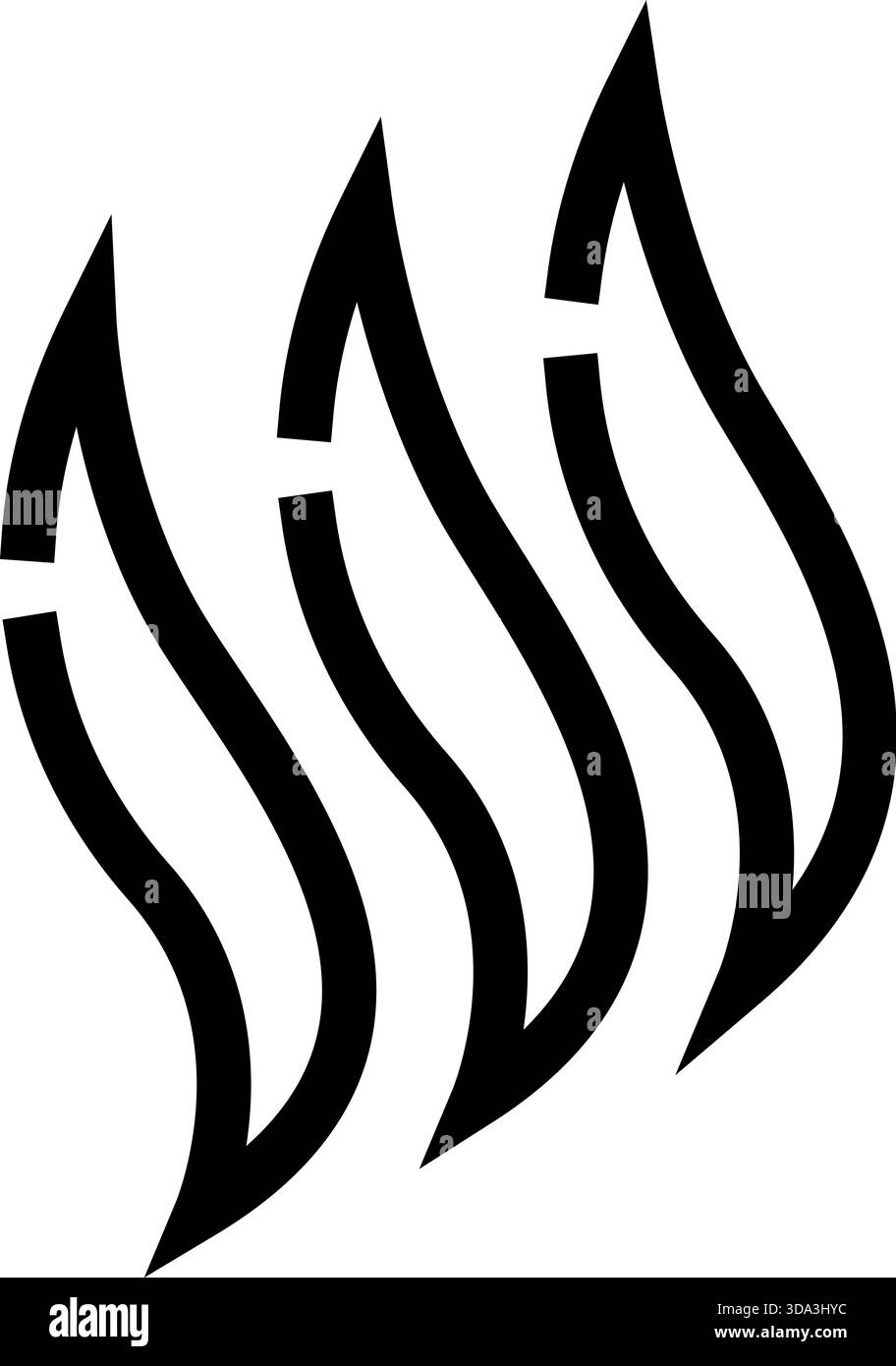 Minimalist black and white fire flame symbol design Stock Vector Image ...