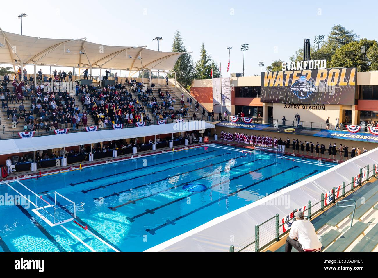 STANFORD, CA - DECEMBER 06: A general view of the pool before a ...