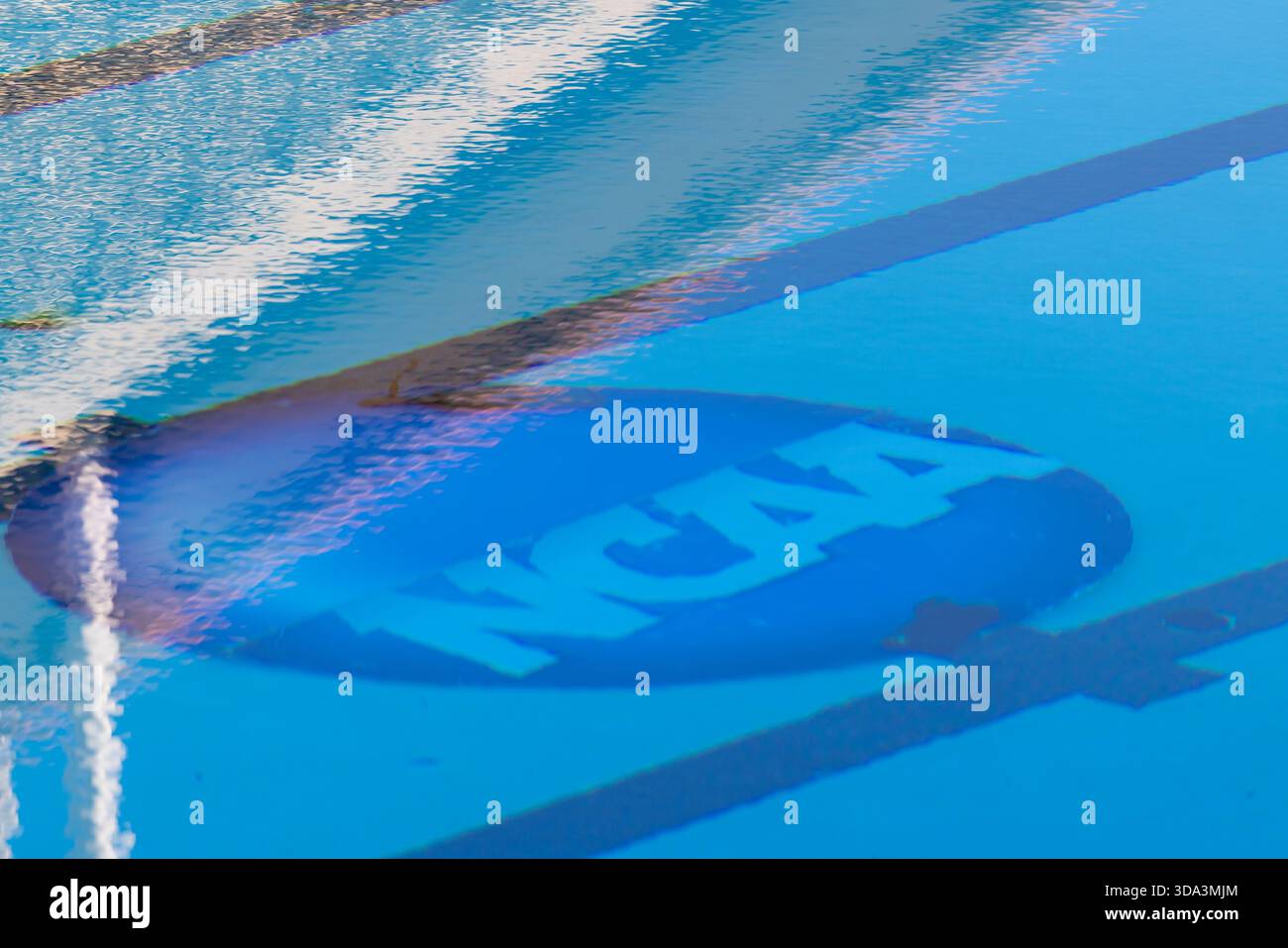 STANFORD, CA - DECEMBER 06: The NCAA logo is on the bottom of the pool ...