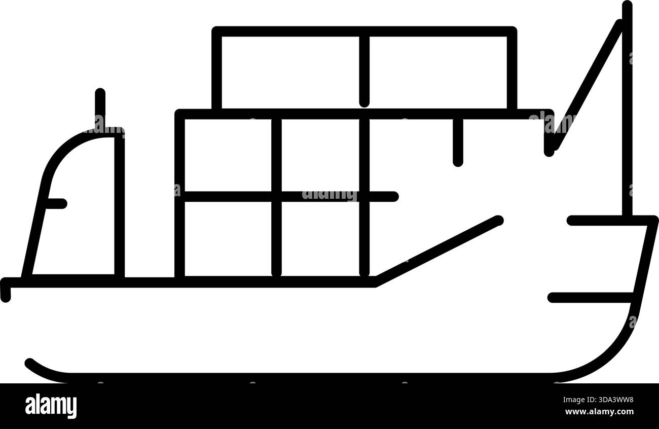 Cargo ship carrying freight containers for global logistics Stock ...
