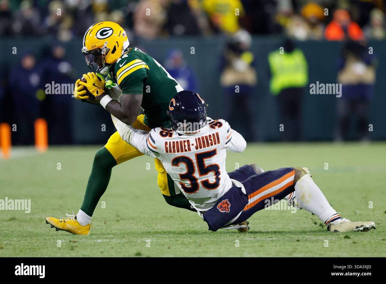 Jaydon Reed Green Bay Packers wide receiver Jayden Reed (11) runs after the catch ...
