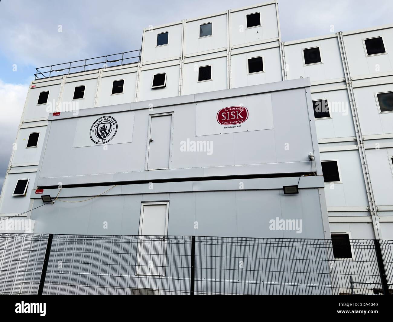 Manchester, UK - November 16, 2025: Industrial modular building blocks ...
