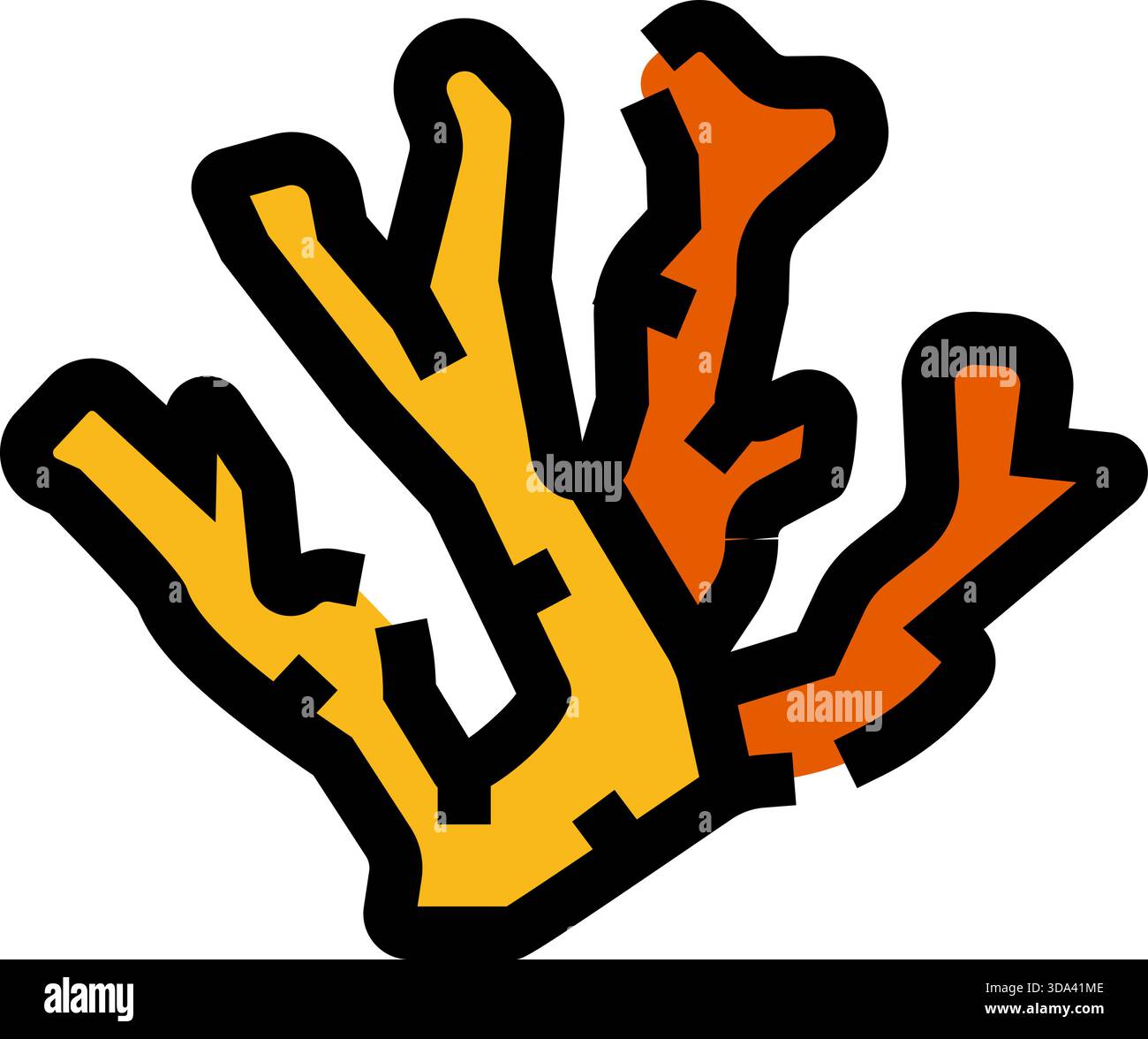 Coral reef marine life underwater ecosystem icon Stock Vector Image ...