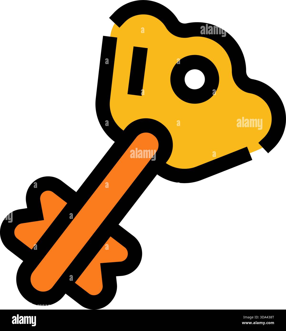 Antique key icon representing security and access solution Stock Vector ...