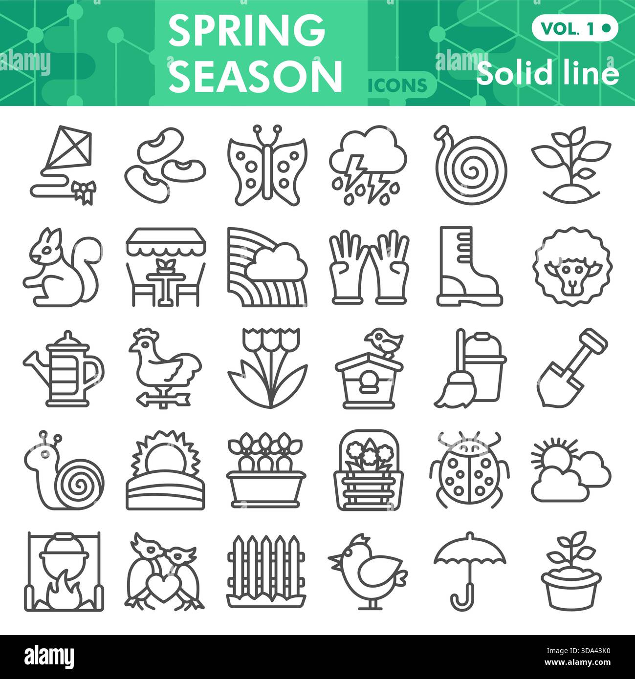Spring theme graphics hi-res stock photography and images - Alamy