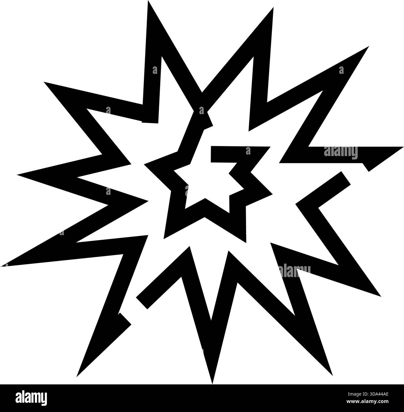 Comic style explosion burst graphic on white background Stock Vector ...