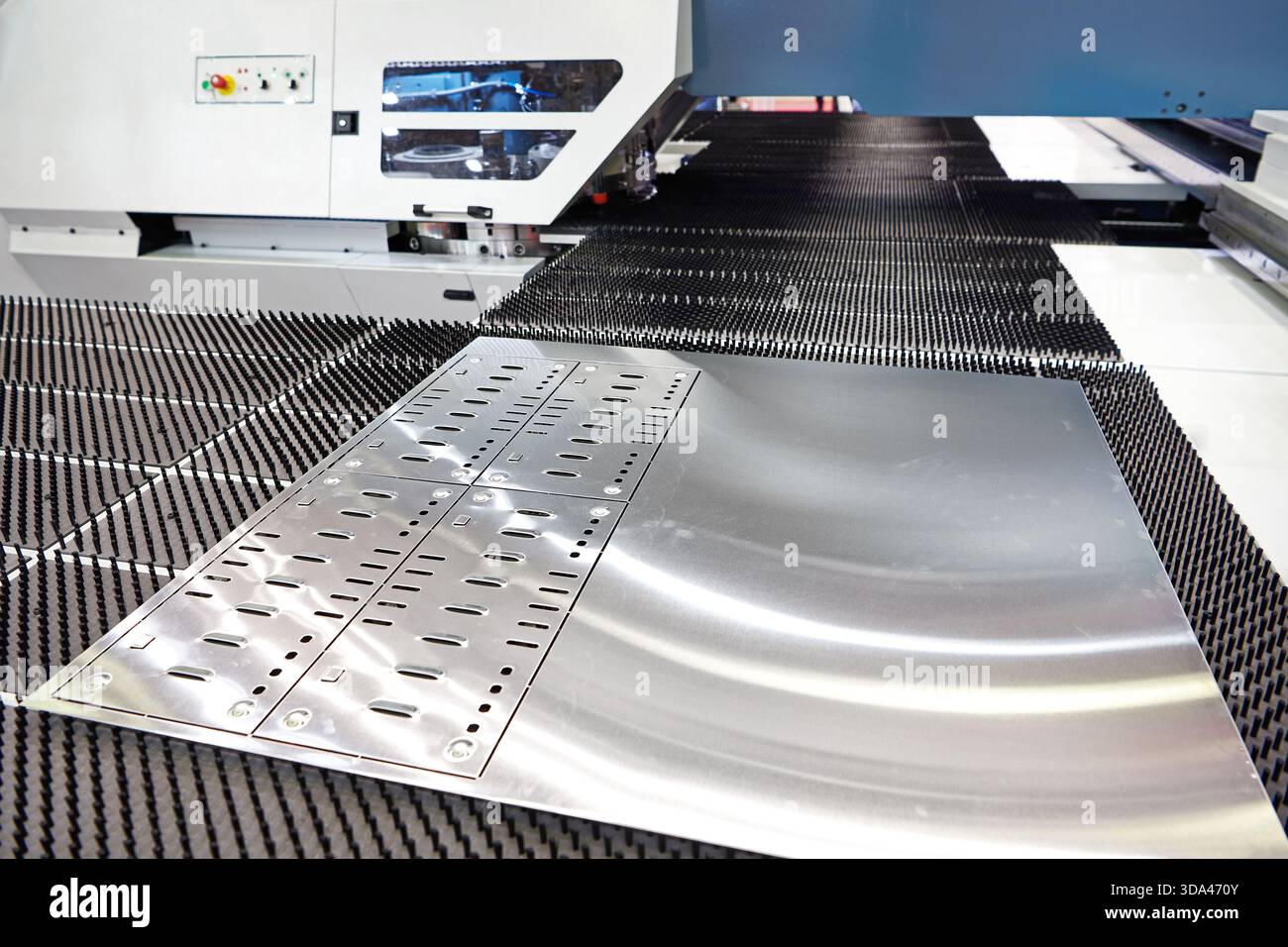 Electromechanical coordinate turret punch press Stock Photo