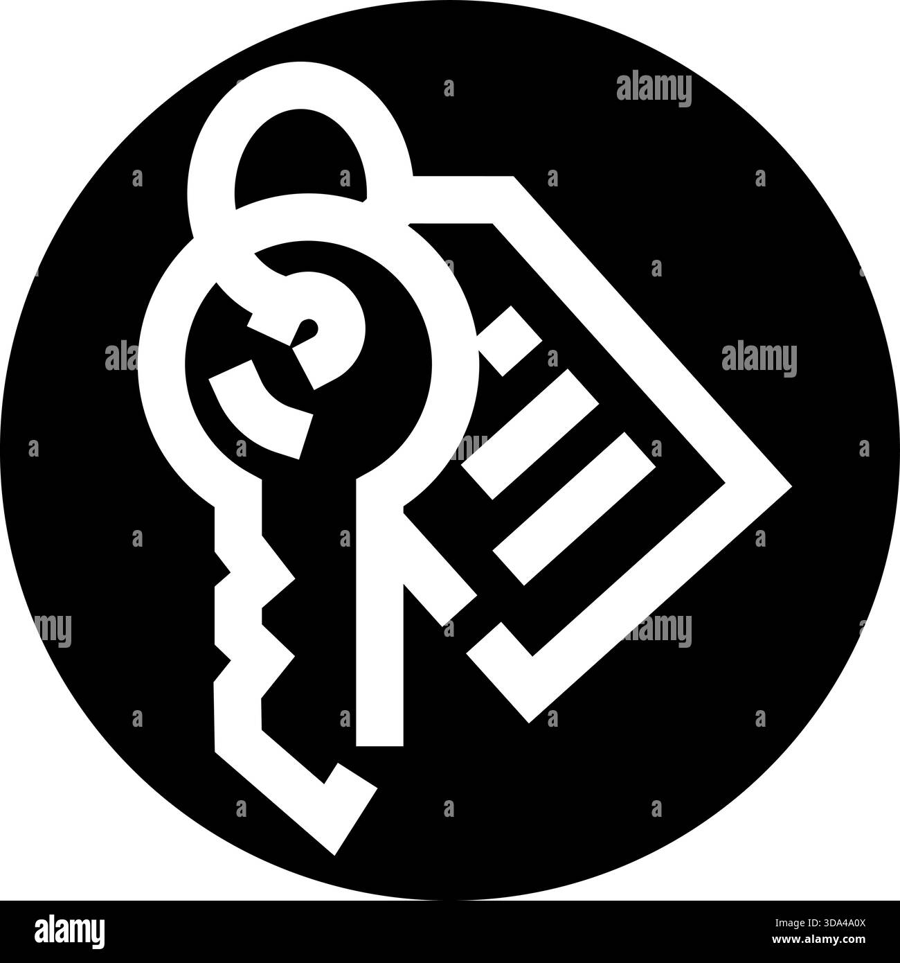 Key and tag icon representing security and real estate Stock Vector ...