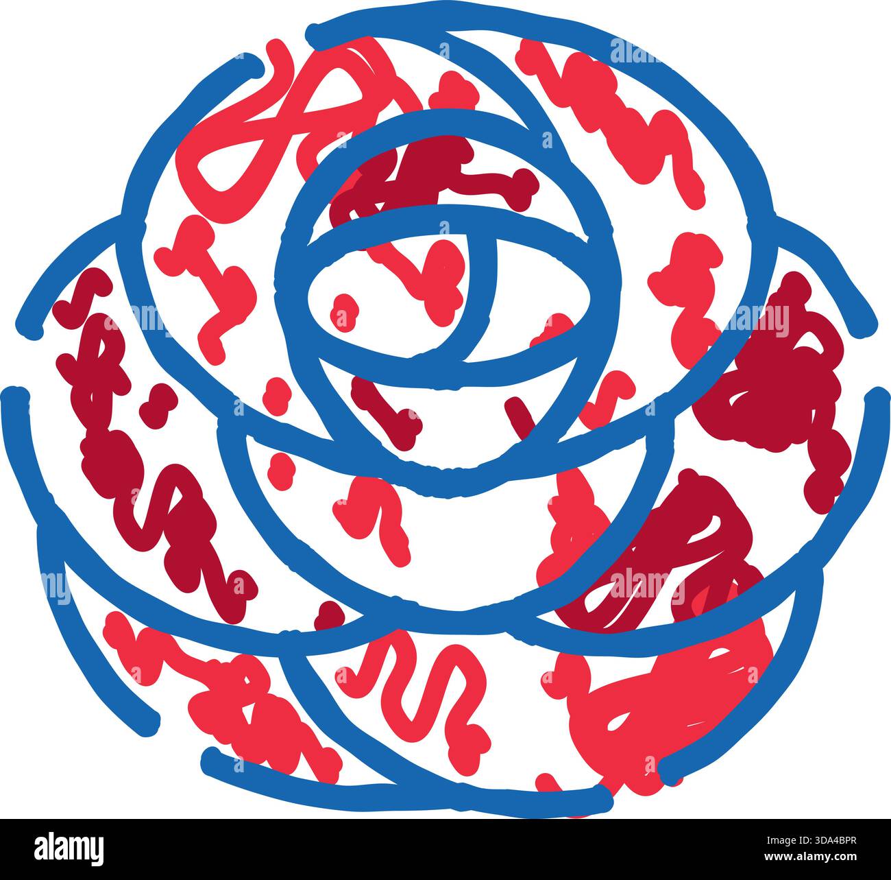 Vibrant red rose blue Stock Vector Images - Alamy