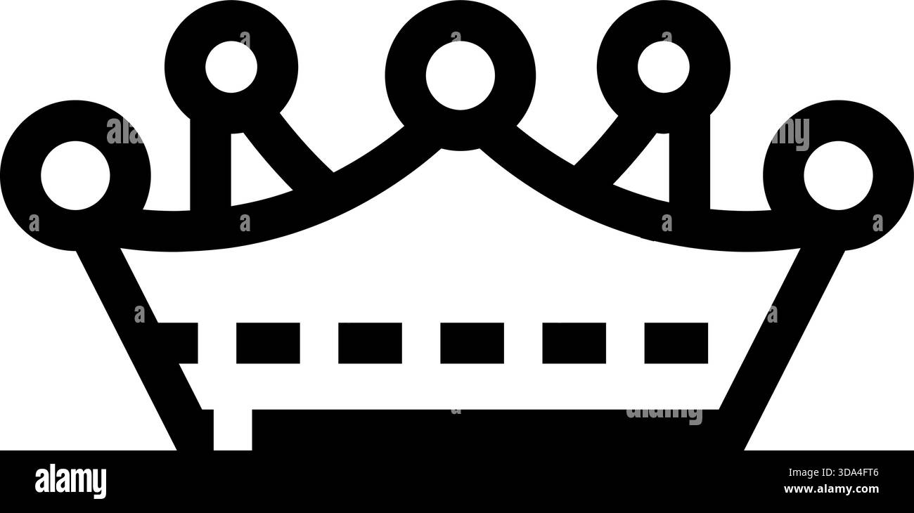 Black outline crown representing royalty power leadership Stock Vector ...