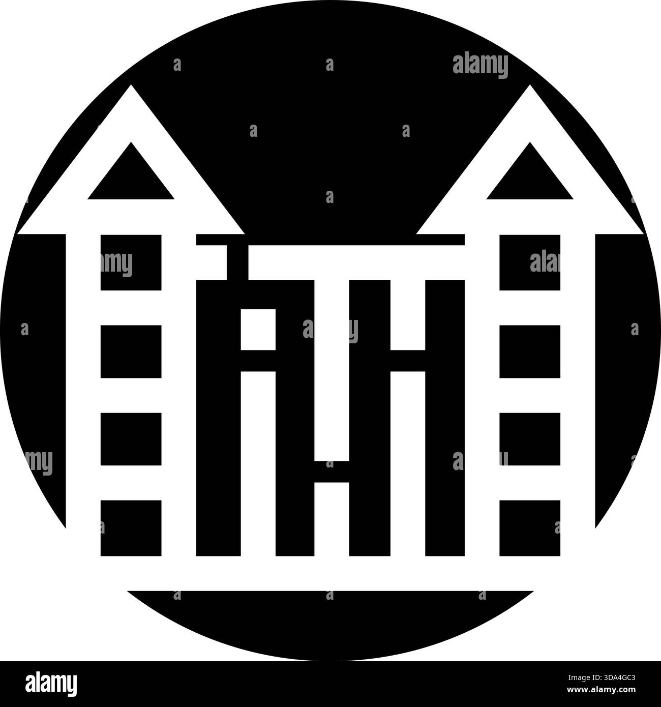 Abstract building logo forming letter h icon Stock Vector Image & Art ...