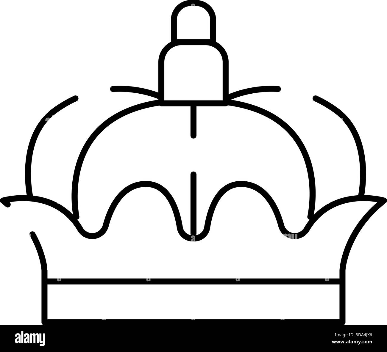 Crown icon representing monarchy royalty and power Stock Vector Image ...